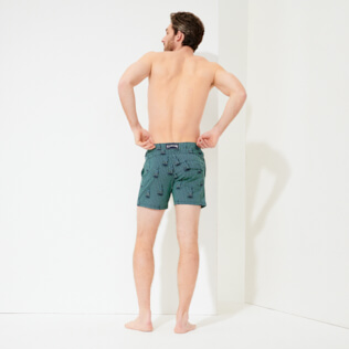 Uomo Cintura piatta Stampato - Costume da bagno uomo stretch con cintura piatta Maharadjah, Blu batik backworn Uomo Cintura piatta Stampato - Costume da bagno uomo stretch con cintura piatta Maharadjah, Blu batik backworn