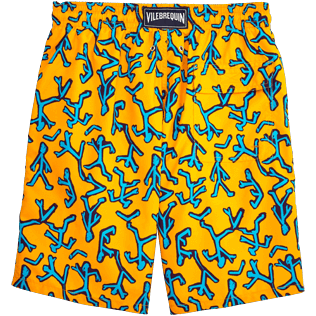 Hombre Clásico largon Estampado - Bañador de corte largo con estampado Danse du Feu, Curcuma back Hombre Clásico largon Estampado - Bañador de corte largo con estampado Danse du Feu, Curcuma back