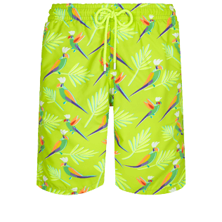 Men Long classic Printed - Men Long Swimwear Multicolore Parrots, Lemongrass front Men Long classic Printed - Men Long Swimwear Multicolore Parrots, Lemongrass front