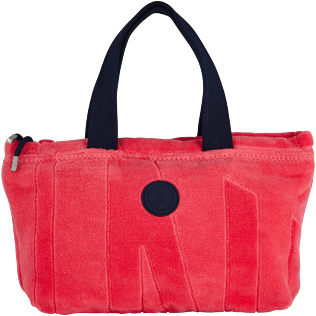 Others Solid - Small Terry Cloth Beach bag Jacquard Solid, Hibiscus front Others Solid - Small Terry Cloth Beach bag Jacquard Solid, Hibiscus front
