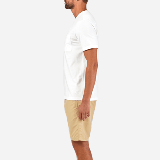 Hombre Autros Liso - Camiseta en punto de algodón Pima liso para hombre, Blanco supp3 Hombre Autros Liso - Camiseta en punto de algodón Pima liso para hombre, Blanco supp3
