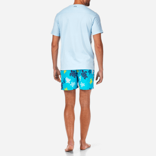 Men Others Solid - Men Pima Cotton Jersey T-shirt Solid, Sky blue backworn Men Others Solid - Men Pima Cotton Jersey T-shirt Solid, Sky blue backworn
