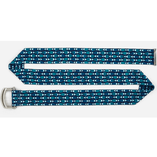 Hombres 045 Estampado - Cinturón resistente al agua con estampado Modernist Fish para hombre, Azul marino back Hombres 045 Estampado - Cinturón resistente al agua con estampado Modernist Fish para hombre, Azul marino back