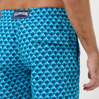 Men Classic Printed - Men Swimwear Micro Waves, Lazulii blue details view 2