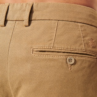 男款 Others 图像 - 男士 Micro Print 棉质斜纹布长裤, Nuts 细节视图4
