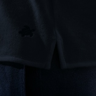 男款 Others 纯色 - 中性 Terry Jacquard 保龄球衫, Navy 细节视图2