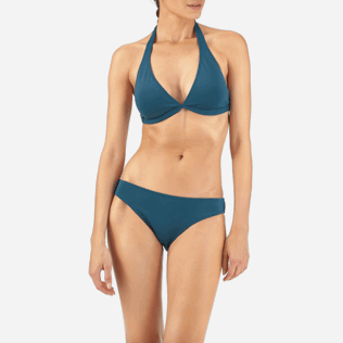 Mujer Halter Liso - Top de bikini en tejido moldeado liso, Spray supp1 Mujer Halter Liso - Top de bikini en tejido moldeado liso, Spray supp1