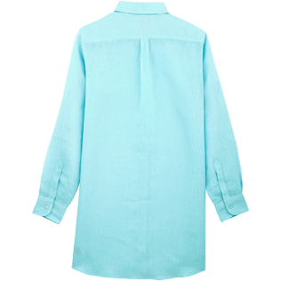 Donna Altri Unita - Camicia lunga in lino, Bleu givre back Donna Altri Unita - Camicia lunga in lino, Bleu givre back