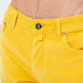 Homme AUTRES Uni - Pantalon 5 Poches Velours homme Coupe regular, Curry supp2 Homme AUTRES Uni - Pantalon 5 Poches Velours homme Coupe regular, Curry supp2