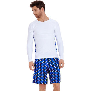 Homme AUTRES Imprimé - T-shirt Anti UV Homme Re Mi Fa Soles, Blanc frontworn Homme AUTRES Imprimé - T-shirt Anti UV Homme Re Mi Fa Soles, Blanc frontworn