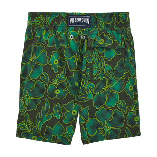 Chicos Corte Clásico Estampado - Bañador Superflex con estampado Natural Flowers, Aceituna back Chicos Corte Clásico Estampado - Bañador Superflex con estampado Natural Flowers, Aceituna back
