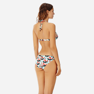 Donna Foulard Stampato - Top bikini donna all'americana Hong Kong, Menta backworn Donna Foulard Stampato - Top bikini donna all'americana Hong Kong, Menta backworn