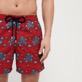 Men Classic Embroidered - Men Swim Trunks Embroidered Turtles Jewels - Limited Edition, Peppers details view 1
