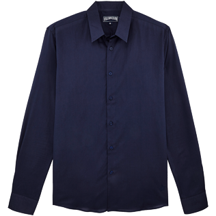 Men Others Solid - Unisex Cotton Shirt Solid, Navy front Men Others Solid - Unisex Cotton Shirt Solid, Navy front