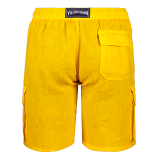 Hombre Autros Liso - Bermudas tipo cargo en lino de color liso para hombre, Mango back Hombre Autros Liso - Bermudas tipo cargo en lino de color liso para hombre, Mango back