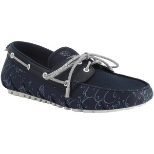 Men 039 Printed - Waterproof Loafers, Navy back Men 039 Printed - Waterproof Loafers, Navy back