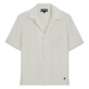 Men Others Solid - Unisex Terry Jacquard Bowling Shirt, Chalk front view