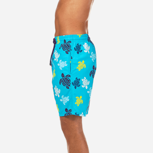 Men Long classic Printed - Tortues Multicolores Long Cut Swim shorts, Azure supp3 Men Long classic Printed - Tortues Multicolores Long Cut Swim shorts, Azure supp3