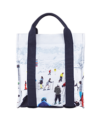Others Printed - Backpack Ski- Vilebrequin x Massimo Vitali, Sky blue front view