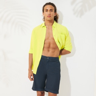 男款 Others 纯色 - Men Jogging Gabardine Bermuda Shorts, Navy supp1 男款 Others 纯色 - Men Jogging Gabardine Bermuda Shorts, Navy supp1