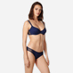Donna Ferretto Unita - Top bikini donna a tinta unita con ferretto Net, Blu marine frontworn Donna Ferretto Unita - Top bikini donna a tinta unita con ferretto Net, Blu marine frontworn