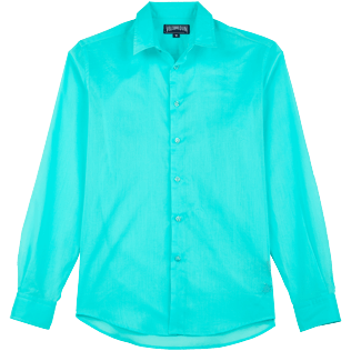 Others Solid - Unisex cotton voile Shirt Solid, Lagoon front Others Solid - Unisex cotton voile Shirt Solid, Lagoon front