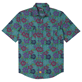 Herren Andere Bedruckt - Chambray-Bowlinghemd für Herren, Water green Vorderansicht