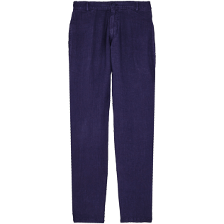 Men Others Solid - Men straight Linen Pants Solid, Midnight blue front Men Others Solid - Men straight Linen Pants Solid, Midnight blue front