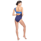 女款 One piece 纯色 - 女士纯色连体泳衣, Batik blue 细节视图2