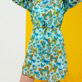 Damen Andere Bedruckt - Butterflies Hemdkleid aus Baumwolle für Damen, Lagune Details Ansicht 1