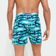 男款 Classic 印制 - 男士 Requins 3D 游泳短裤, Navy 背面穿戴视图