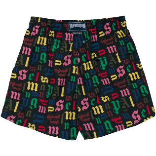 Photo de Homme CLASSIQUE Imprimé - Maillot de bain homme classique Palm Angels Monogram- Vilebrequin x Palm Angels, Noir vue de dos Photo de Homme CLASSIQUE Imprimé - Maillot de bain homme classique Palm Angels Monogram- Vilebrequin x Palm Angels, Noir vue de dos