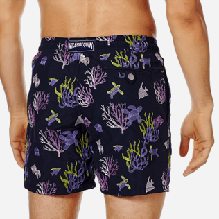 Hombre Bordados Bordado - Bañador con bordado Coral and Turtles para hombre - Edición Limitada, Azul marino supp1 Hombre Bordados Bordado - Bañador con bordado Coral and Turtles para hombre - Edición Limitada, Azul marino supp1