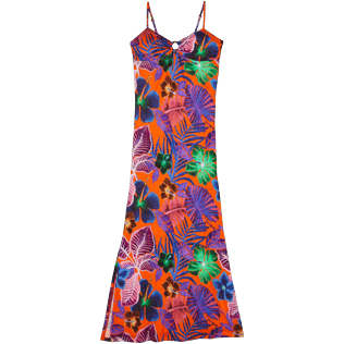 Donna Altri Stampato - Vestito lungo donna Porto Rico, Arancione scuro front Donna Altri Stampato - Vestito lungo donna Porto Rico, Arancione scuro front