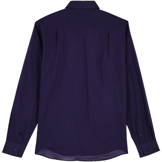Autros Liso - Camisa en gasa de algodón de color liso unisex, Midnight blue back Autros Liso - Camisa en gasa de algodón de color liso unisex, Midnight blue back