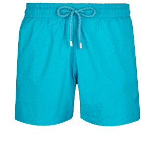 Herren Klassische Strech Uni - Micro Ronde des Tortues Stretch-Bademode für Herren, Azurblau front Herren Klassische Strech Uni - Micro Ronde des Tortues Stretch-Bademode für Herren, Azurblau front