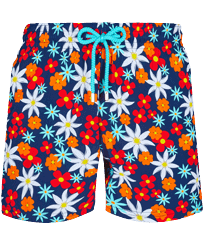 Men Stretch classic Printed - Men Stretch Swimwear 1977 Spring Flowers, Navy front view