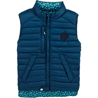 Bambino 007 Stampato - Piumino bambino smanicato reversibile Micro ronde des tortues, Spray front Bambino 007 Stampato - Piumino bambino smanicato reversibile Micro ronde des tortues, Spray front