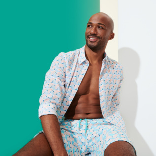 Men Long classic Printed - Men Swim Trunks Long 2007 Snails, Lazulii blue supp1 Men Long classic Printed - Men Swim Trunks Long 2007 Snails, Lazulii blue supp1
