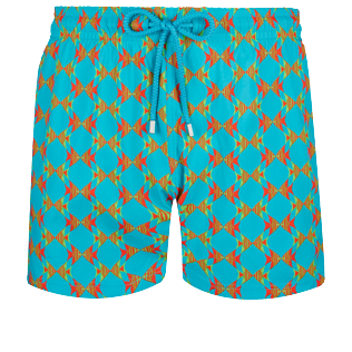 Men Stretch classic Printed - Men Stretch Swimwear Fishes in Love, Light azure front Men Stretch classic Printed - Men Stretch Swimwear Fishes in Love, Light azure front