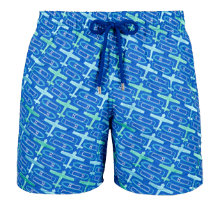 Hombre Bordados Bordado - Bañador bordado con estampado St Barth para hombre - Edición limitada, Mar azul front Hombre Bordados Bordado - Bañador bordado con estampado St Barth para hombre - Edición limitada, Mar azul front
