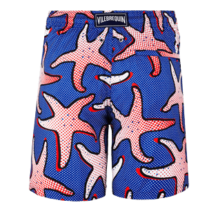 Men Classic / Moorea Printed - Men Lightweight and Packable Swimtrunks Starfish Art, Neptune blue back Men Classic / Moorea Printed - Men Lightweight and Packable Swimtrunks Starfish Art, Neptune blue back