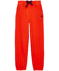 Boys Jogger Pants Solid Poppy red front view