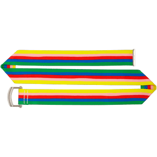 Herren Andere Bedruckt - Wasserfester Rainbow Gürtel – Vilebrequin x JCC+ – Limitierte Serie, Weiss Rückansicht