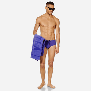 Hombre Slips y Boxers Liso - Bañador slip ajustado de color liso para hombre, Hyacinth detalles vista 2