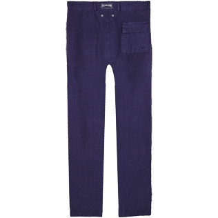 Men Others Solid - Men straight Linen Pants Solid, Midnight blue back Men Others Solid - Men straight Linen Pants Solid, Midnight blue back