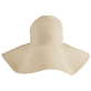 Women Straw Hat Solid Sand back view
