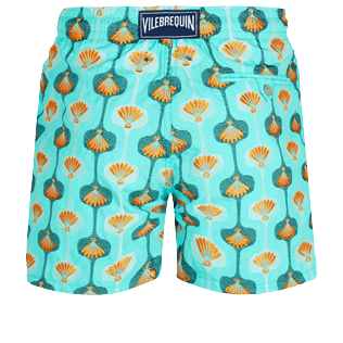 Men Classic Embroidered - Men Swim Trunks Embroidered Shell 70' - Limited Edition, Lazulii blue back Men Classic Embroidered - Men Swim Trunks Embroidered Shell 70' - Limited Edition, Lazulii blue back