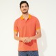 Herren Andere Uni - Solid Polohemd aus Baumwollpikee für Herren, Apricot Vorderseite getragene Ansicht Herren Andere Uni - Solid Polohemd aus Baumwollpikee für Herren, Apricot Vorderseite getragene Ansicht