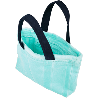 Autros Liso - Bolsa de playa en tejido terry con estampado jacquard liso, Laguna supp1 Autros Liso - Bolsa de playa en tejido terry con estampado jacquard liso, Laguna supp1